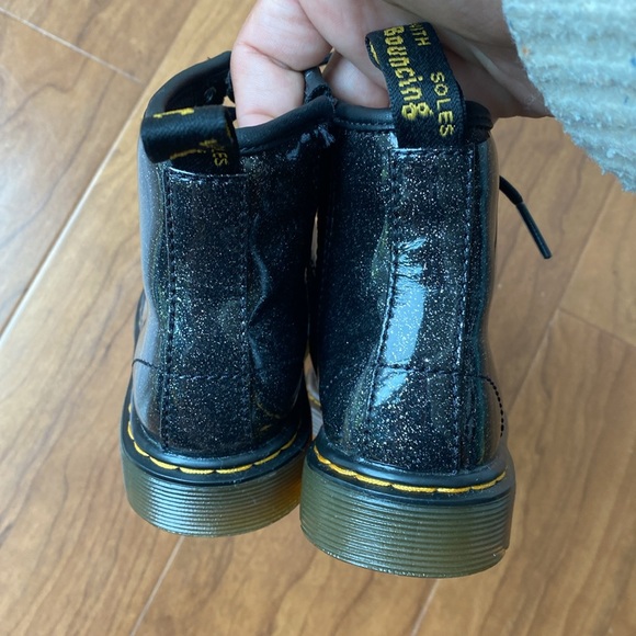 Dr. Martens 1460 Cosmic Glitter Toddler Side Zip Lace Up Leather Boots Sz 9 - Picture 4 of 8